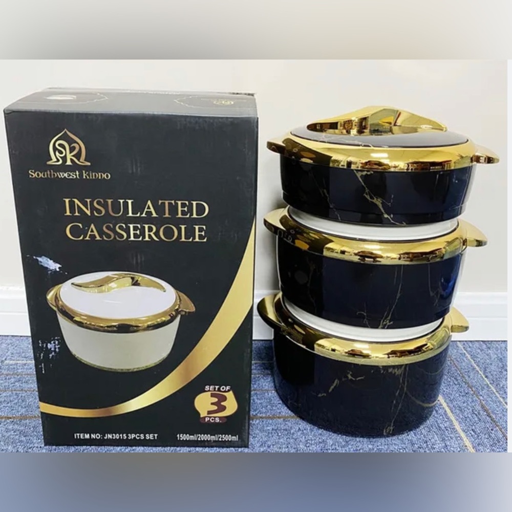 3pcs Set 1.5L 2L 2.5L Food Insulation Box Food Warmer.